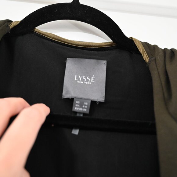 LYSSE XS Open Front Drawstring Deep Olive Green Jacket - Picture 6 of 9